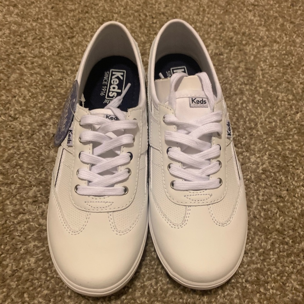 Keds Ortholite Craze Leather White Tennis Shoes, women’s size 6 M
